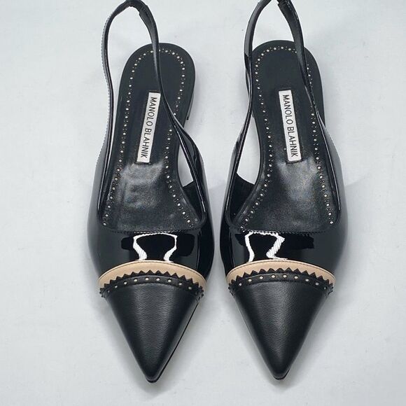 Manolo Blahnik Leather Slingback Flats size 36 - Picture 3 of 11